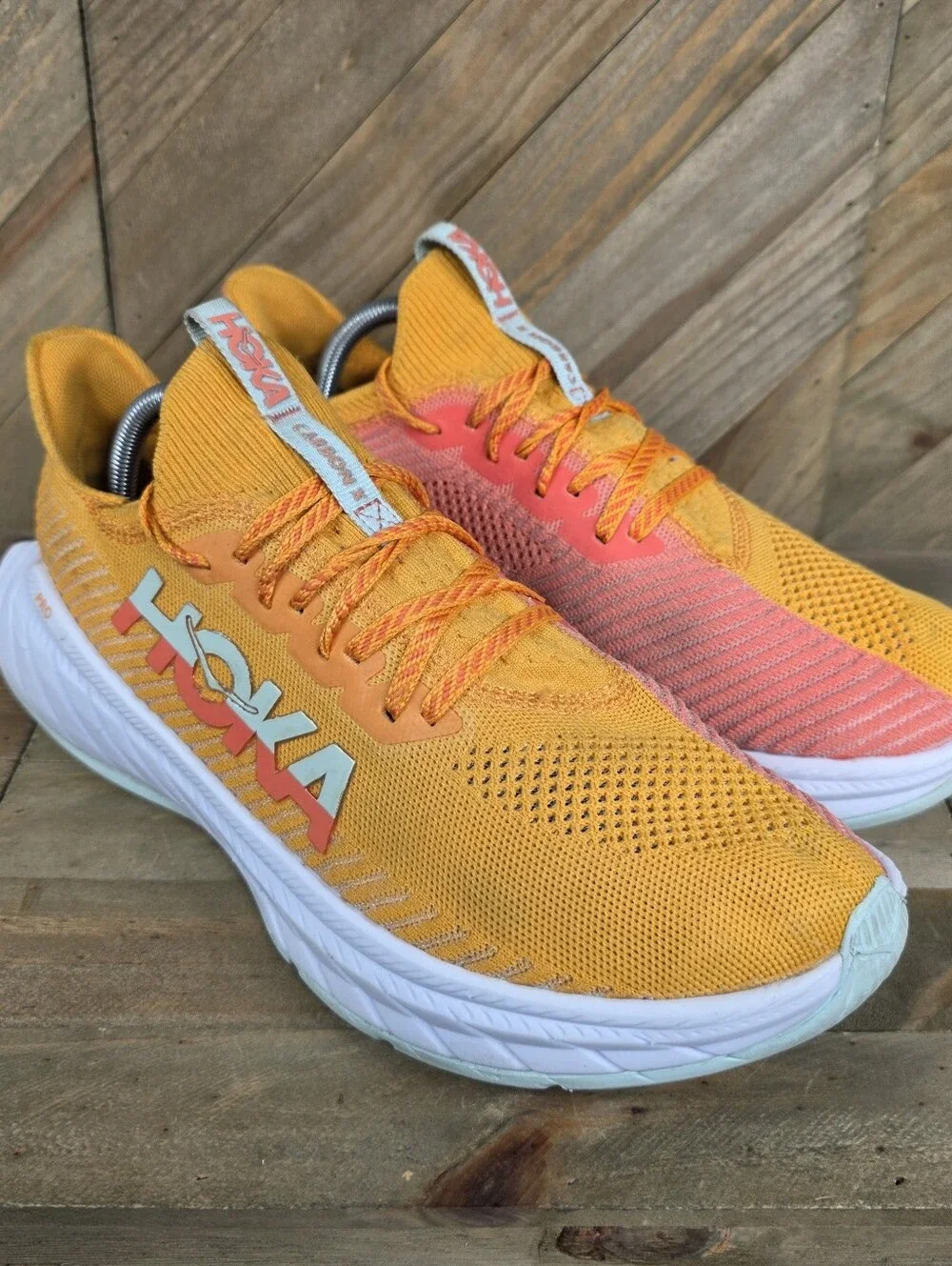 Hoka Carbon X 3 Mens Athletic Running Shoes Size 10 D Radiant Yellow 1123192
